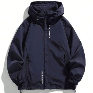 Zip-Up Windbreaker – Slate Blue